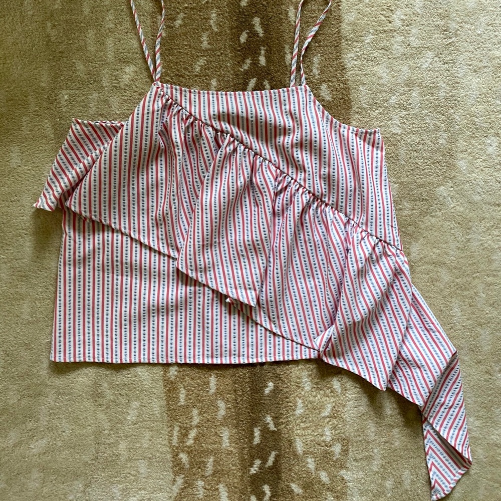 Asymmetric Ruffle Tank